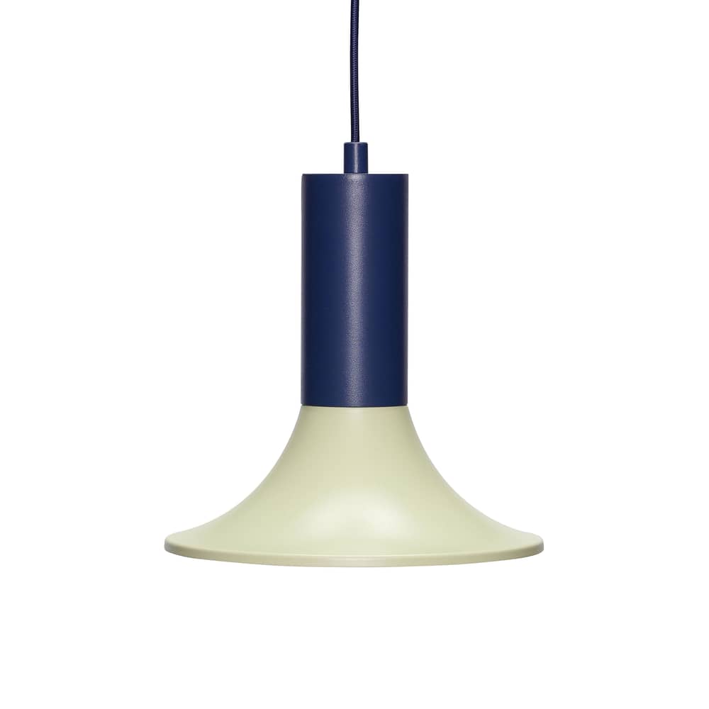 Pendelleuchte Luminary metall grün / Ø 25 cm - HÜBSCH - Blassgrün / Dunkelblau - lackiertes Eisen