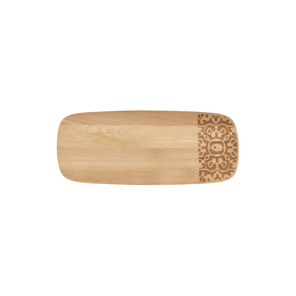 Tablett Dressed in wood holz natur / 45 x 18,5 cm - Alessi - Holz, natur - Buchenfurnier