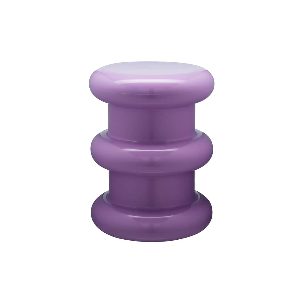 Tabouret Pilastro plastique violet / H 46 x Ø 35 cm - By Ettore Sottsass - Kartell - Violet - Technopolymère thermoplastique