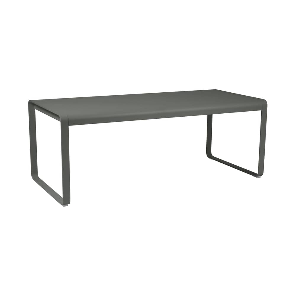 Bellevie Rectangular table metal green grey L 196 cm - 8 to 10 places - Fermob - Rosemary - Aluminium