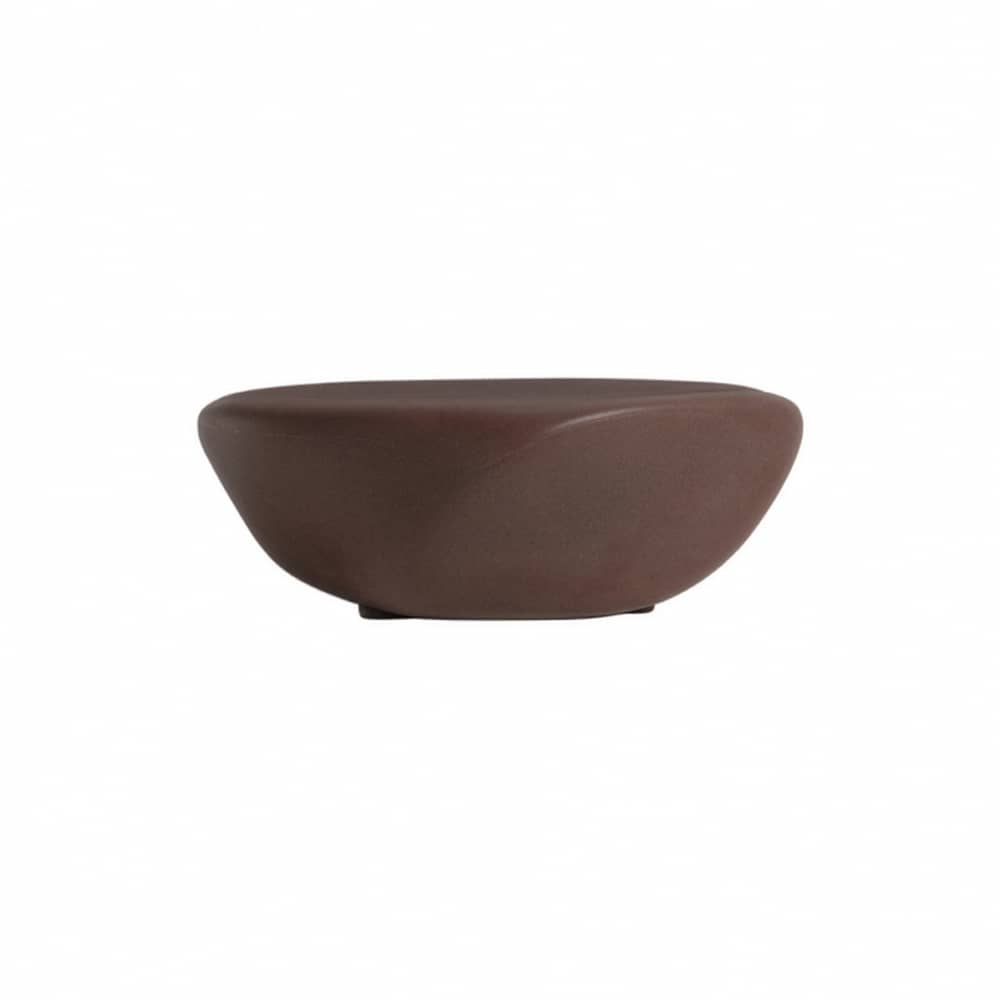 Tavolino Reborn materiale plastico marrone / 70 x 75 x H 30 cm - 100% riciclato - Slide - Marrone moka - Ecothylene riciclato
