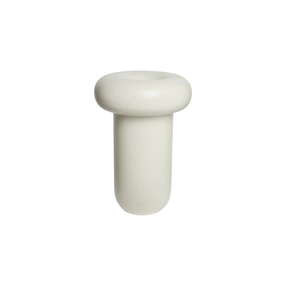 Vase Dough céramique blanc / Ø 18 x H 26 cm - TOOGOOD - Crème - Grès émaillé