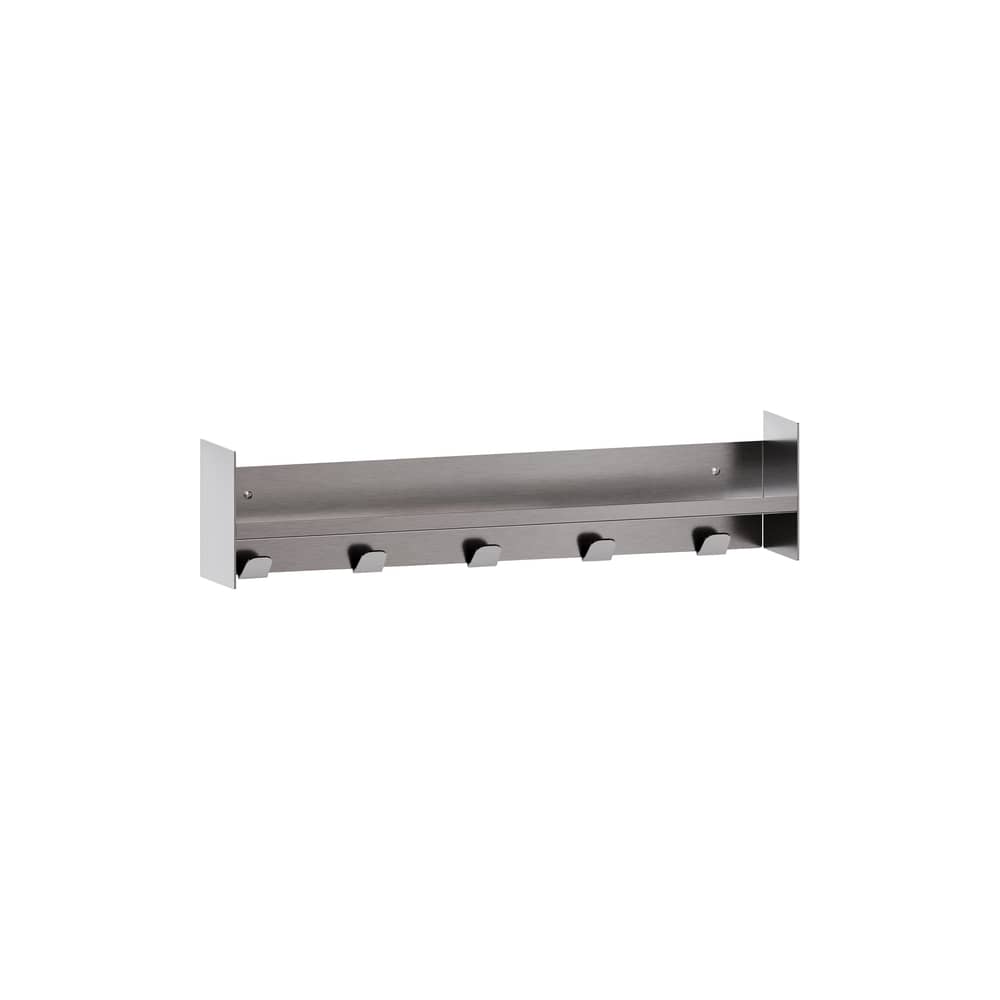 Accessoire / Crochets muraux pour étagère Pli L 60 cm - TIPTOE - Inox brossé - Acier inoxydable brossé