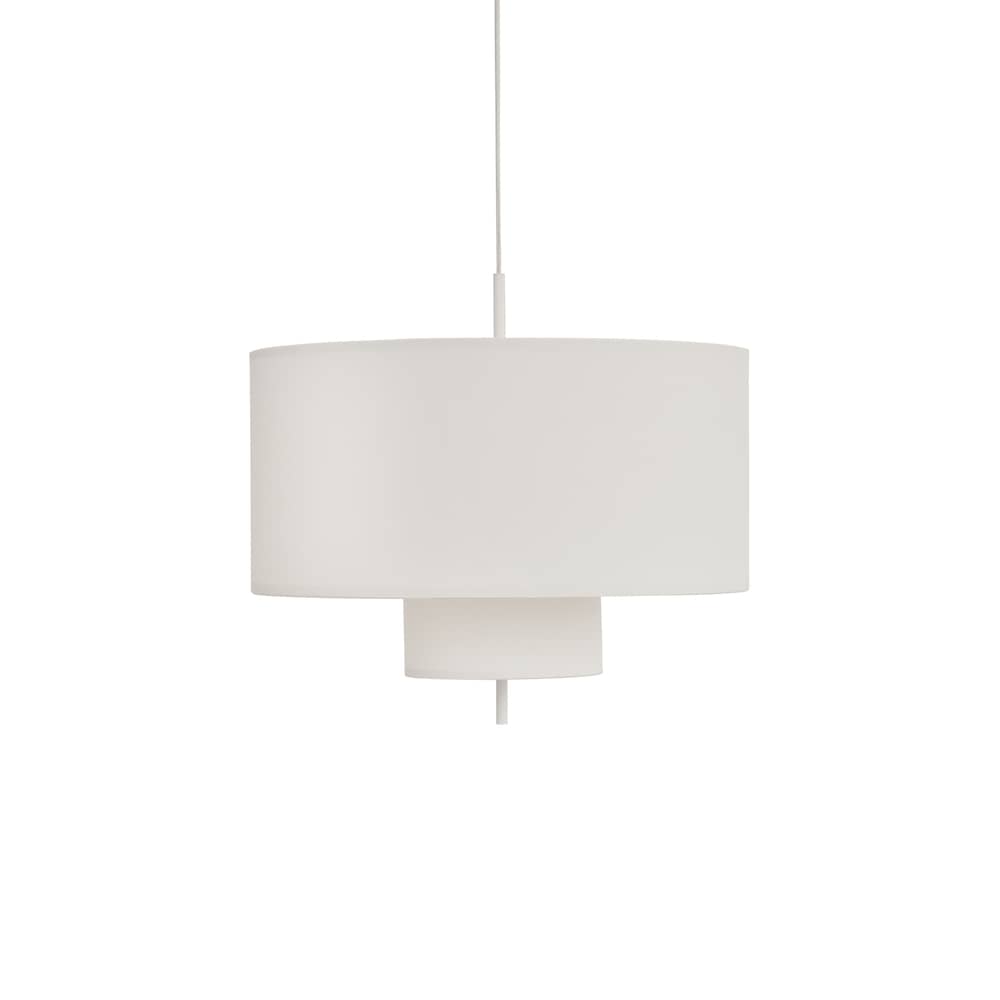 Margin Pendant textile white / Ø 68 x H 44.5 cm - NEW WORKS - White / White upper - Linen, Steel