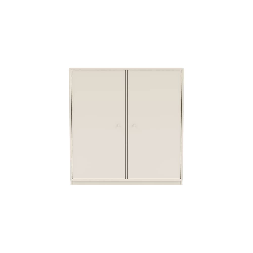 Rangement Cover Cabinet bois blanc / L 69.6 x P 30 x H 72,6 cm - 2 portes - MONTANA - Oat 158 - MDF laqué