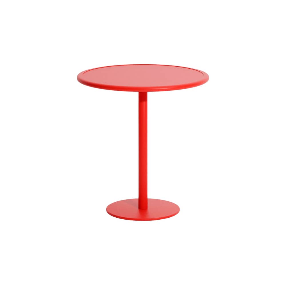 Runder Tisch Week-end metall rot / Ø 70 cm - Aluminium - Petite Friture - Rot - Aluminium