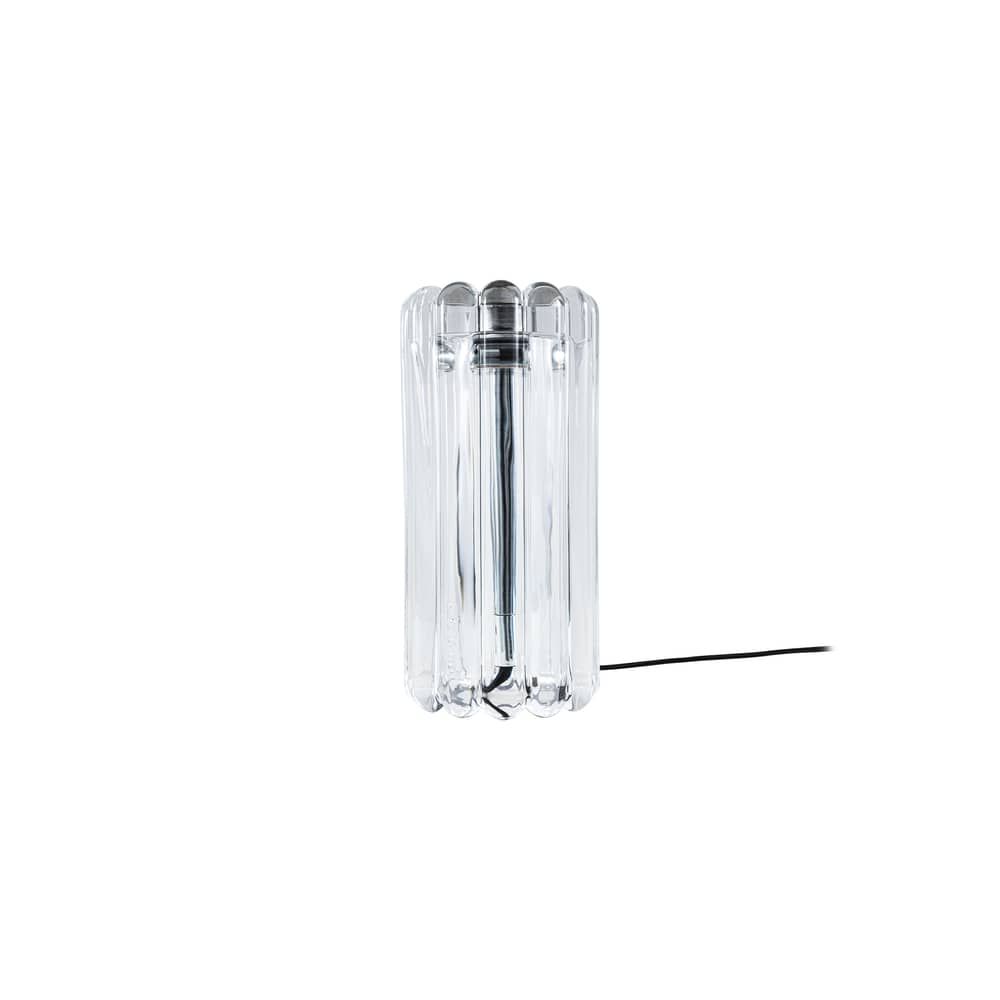 Press LED Table lamp glass transparent / H 23.5 cm - Tom Dixon - Transparent - Pressed glass, Steel