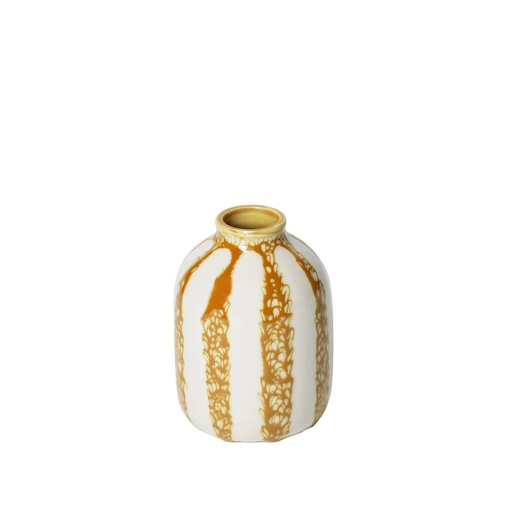 Vase Riviera Small céramique orange / H 14 cm - Maison Sarah Lavoine - Ambre - Céramique émaillée