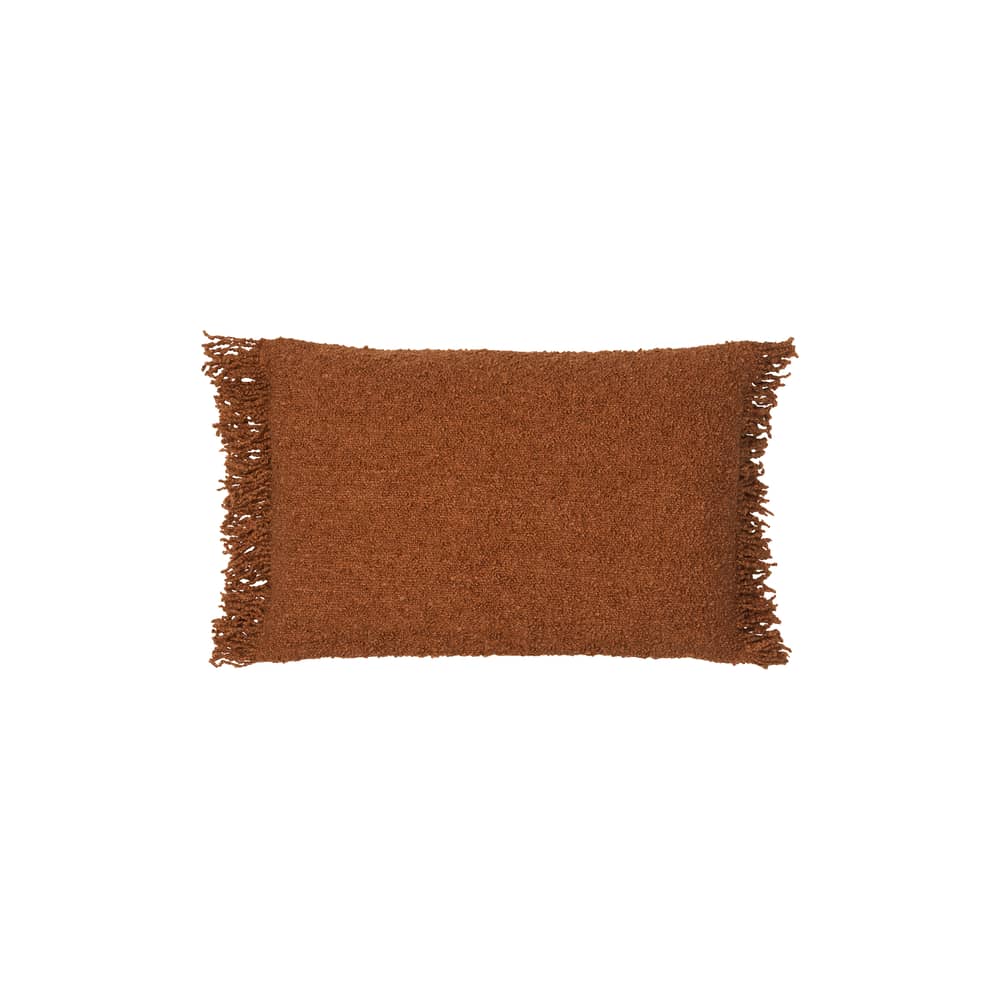 Kissenüberzug Fria textil braun / 60 x 40 cm - BROSTE COPENHAGEN - Mokka-Keks - Baumwolle, Polyesterfaser
