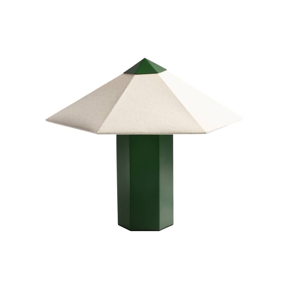 Lampe de table Phira métal vert - & klevering - Vert - Acier laqué, Coton