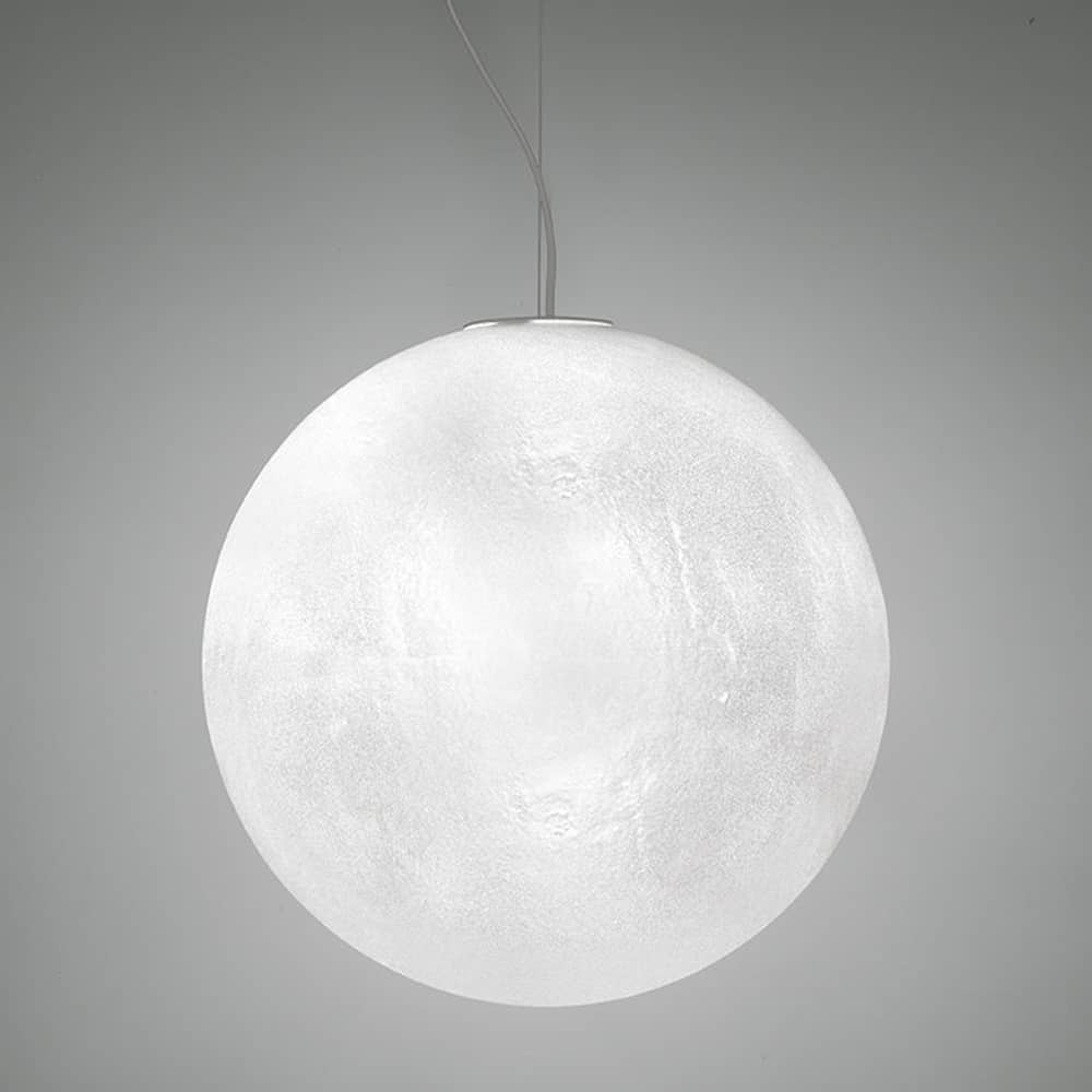 Murano Pendant plastic material white / Ø 50 cm - Frosted glass-effect plastic - Slide - Ø 50 cm / Translucent frosted - Polythene