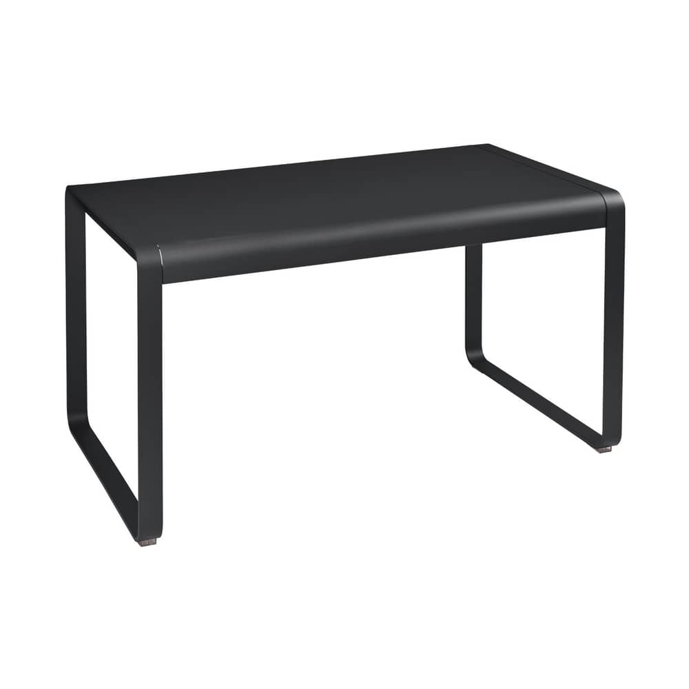 rechteckiger Tisch Bellevie metall schwarz / 140 x 80 cm - Metall - Fermob - Anthrazit - Aluminium