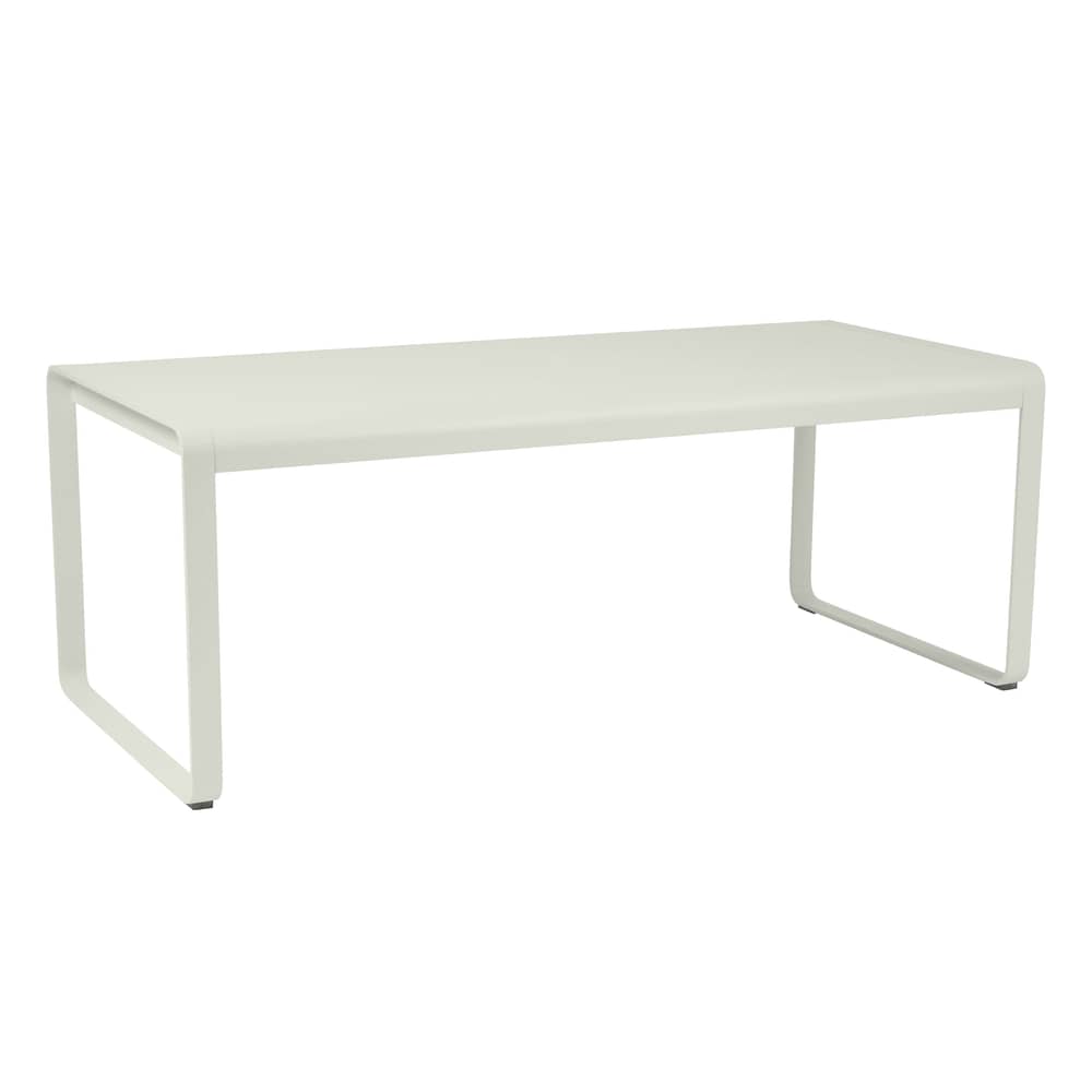 Bellevie Rectangular table metal grey / L 196 cm - 8 to 10 people - Fermob - Clay grey - Aluminium
