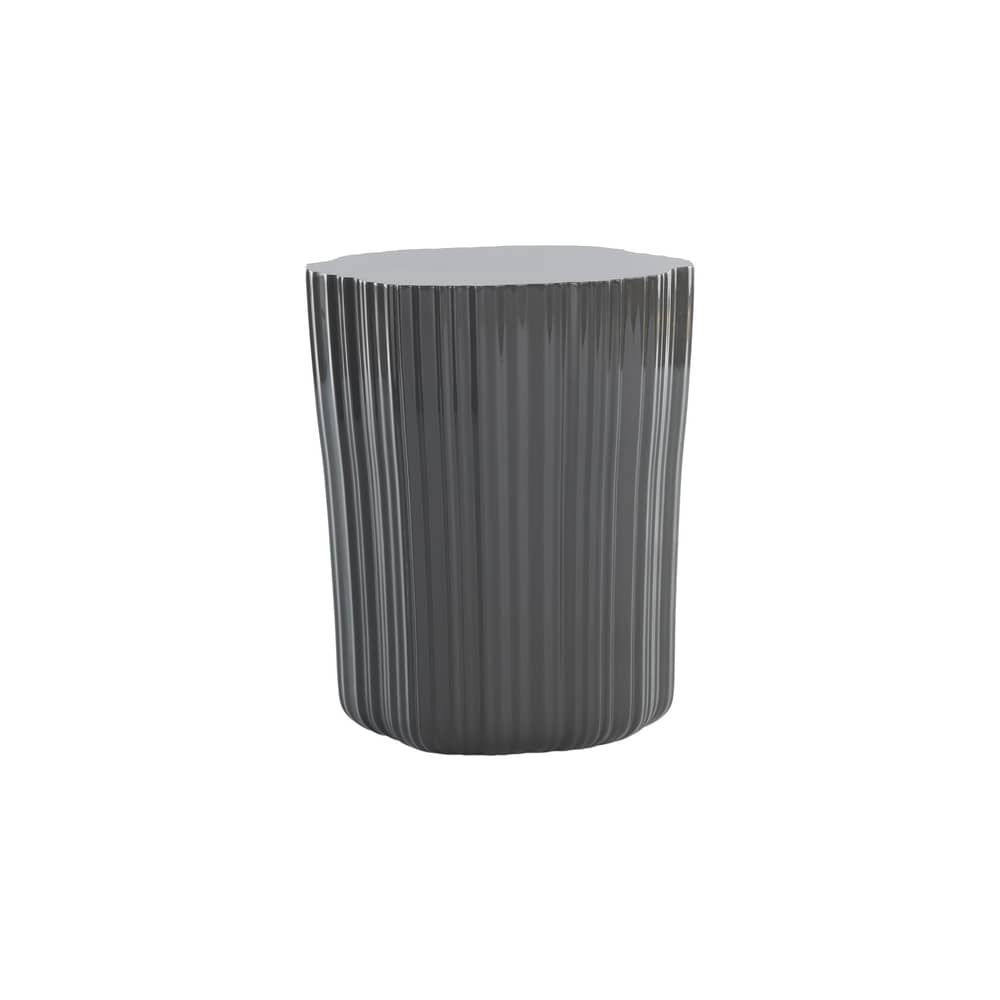 Tavolino d\'appoggio Corteza materiale plastico grigio / 36 x 38 x H 48 cm - Kartell - Antracite - Polietilene riciclato