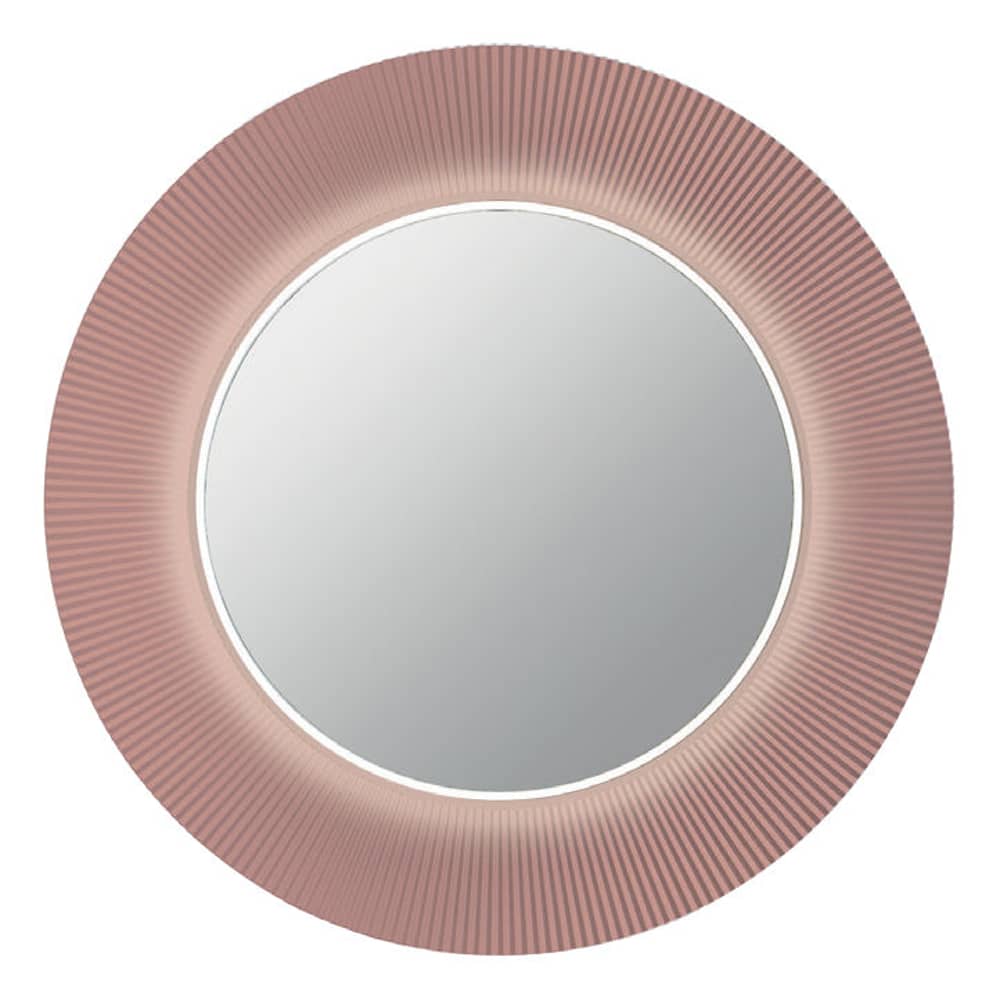 Specchio lumineux All saints LED / Ø 78 cm - Kartell - Rosa nude - PMMA, Vetro
