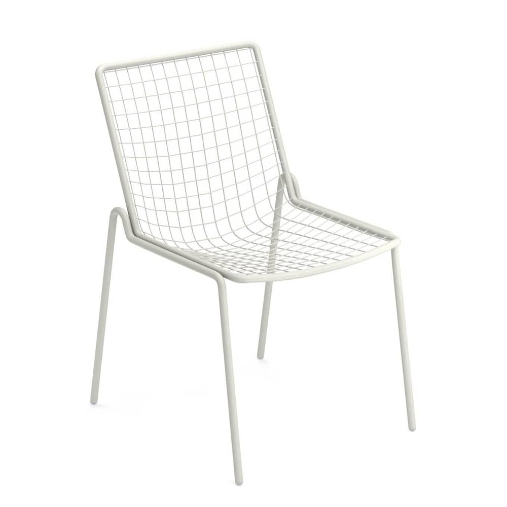Chaise empilable Rio R50 métal blanc - Emu - Blanc mat - Acier