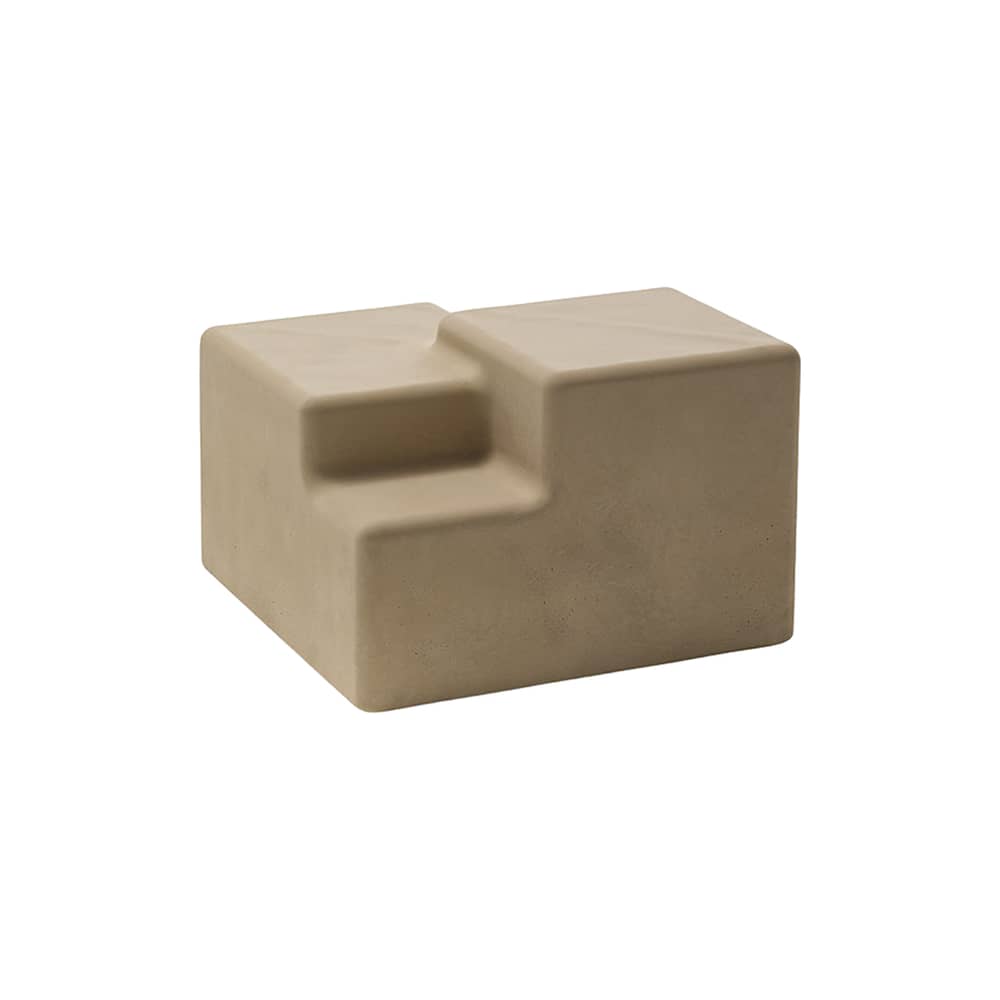 Table basse Matrix / 52 x 52 x H 38 cm - Béton - Mogg - Taupe - Béton