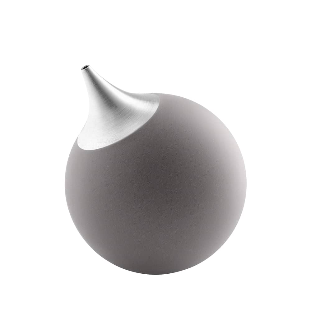 Distributeur de savon  plastique gris / Poire souple - Eva Trio - Gris Eléphant - Acier inoxydable, Silicone souple