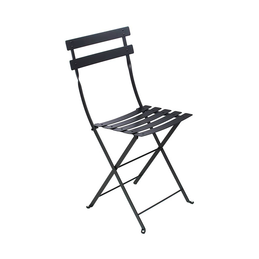 Klappstuhl Bistro metall schwarz Metall - Fermob - Lakritz - lackierter Stahl