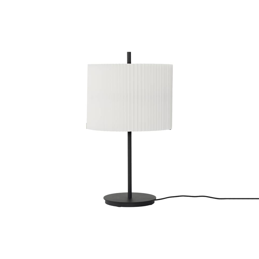 Lampe de table Nebra tissu blanc / Orientable & réglable en hauteur - NEW WORKS - Blanc & noir - Acier, Tissu polyester