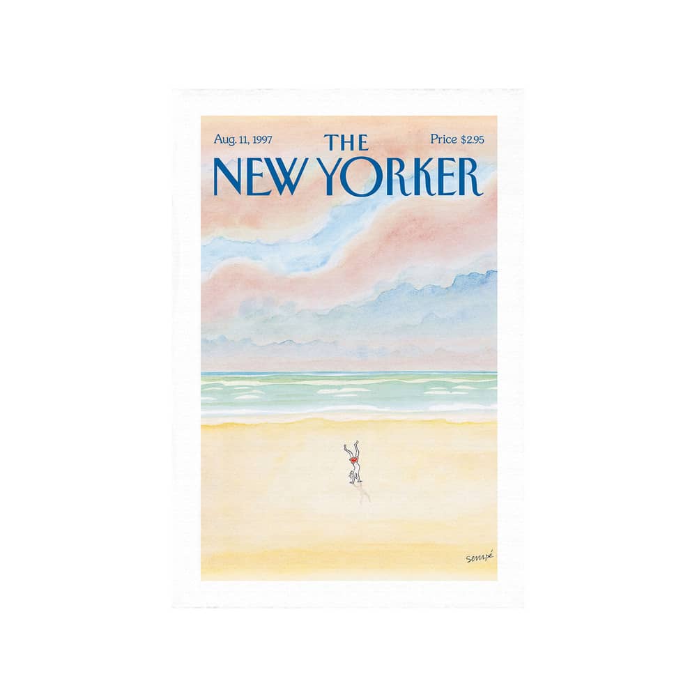 The New Yorker  / Man doing a handstand, Sempé Poster paper multicoloured / 38 x 56 cm - Image Republic - Man doing a handstand - 