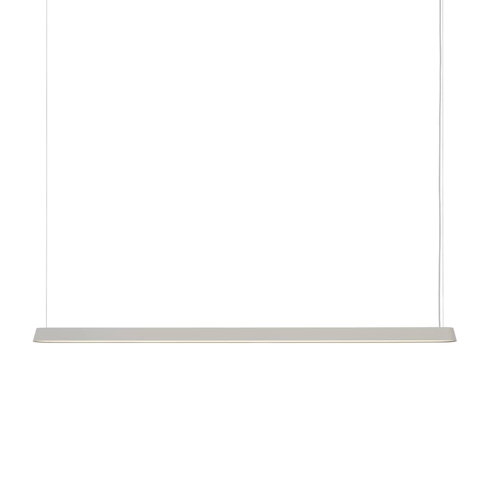 Sospensione Linear LED metallo grigio / L 169,2 cm - Alluminio - Muuto - Grigio - Alluminio