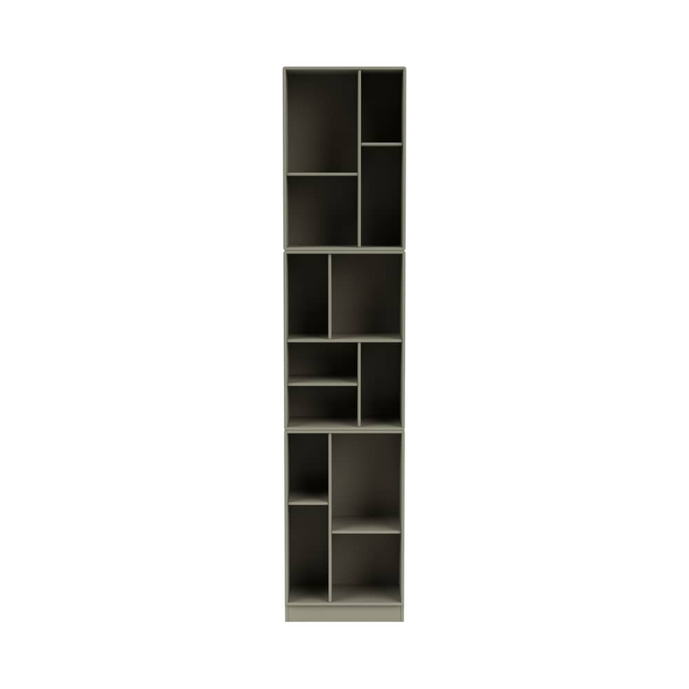 Bibliothèque Loom bois gris / L 46.8 x P 30 x H 215.8 cm - MONTANA - Fennel 144 - MDF laqué
