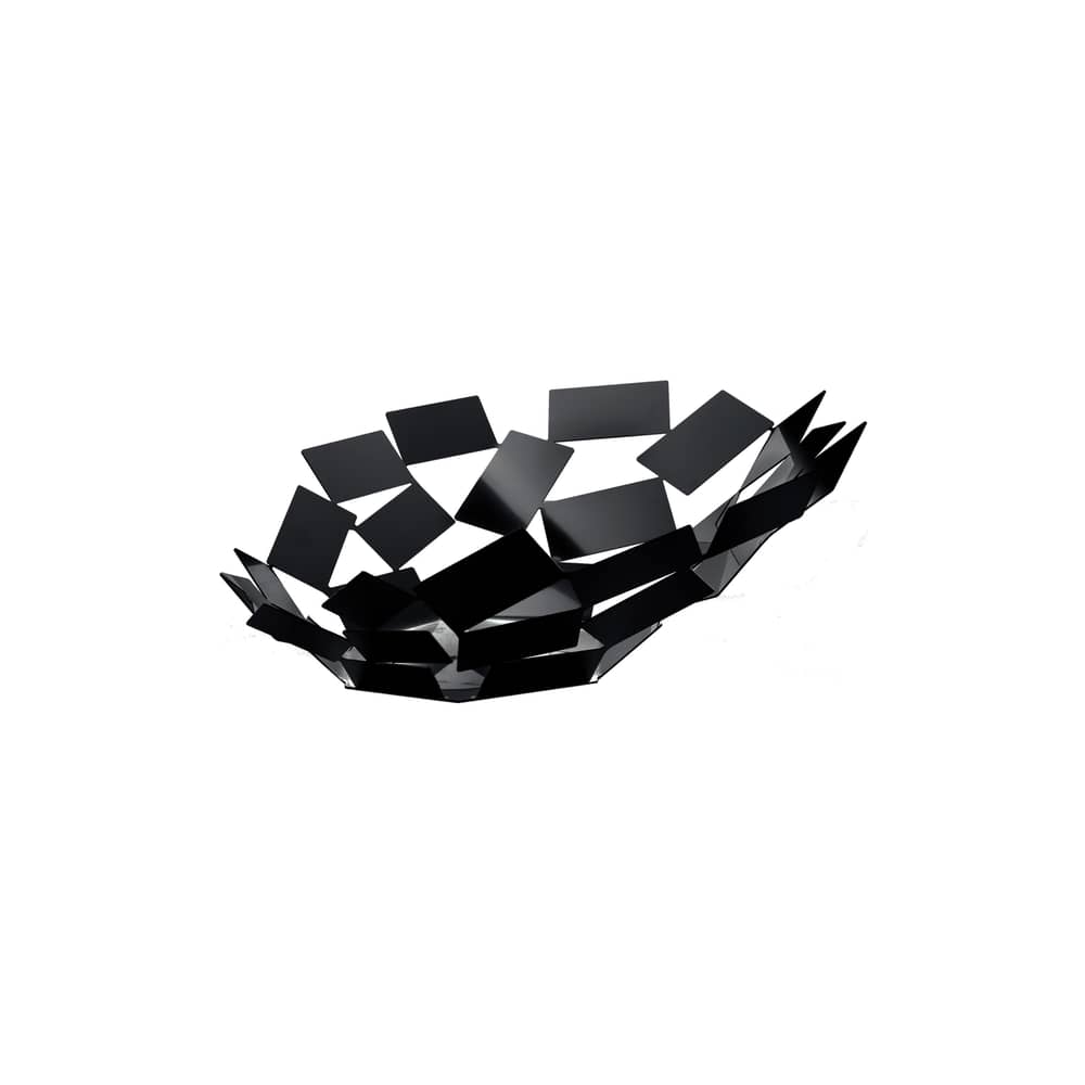 Centre de table La Stanza dello Scirocco métal noir / Ø 41 x H 15 cm - Mario Trimarchi, 2009 - Alessi - Noir - Acier inoxydable