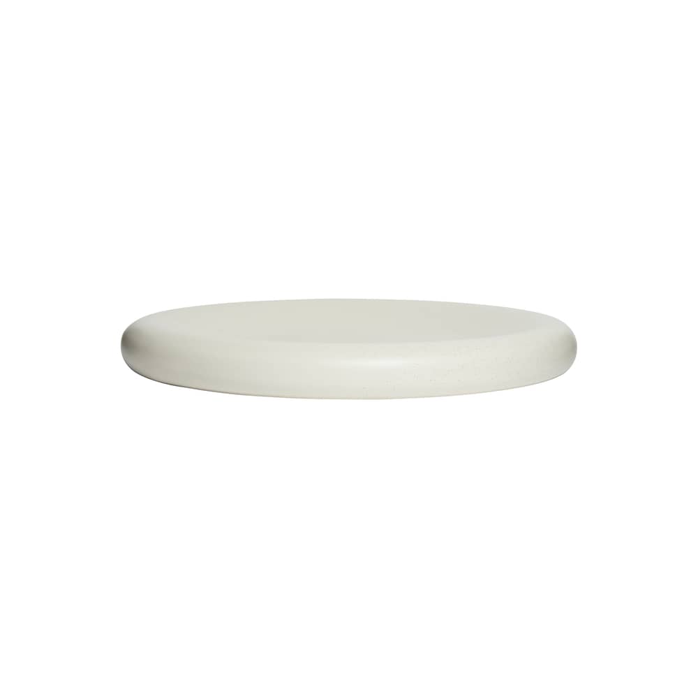 Teller Dough keramik weiß / Ø 38 x H 3,7 cm - TOOGOOD - Creme - emaillierter Sandstein