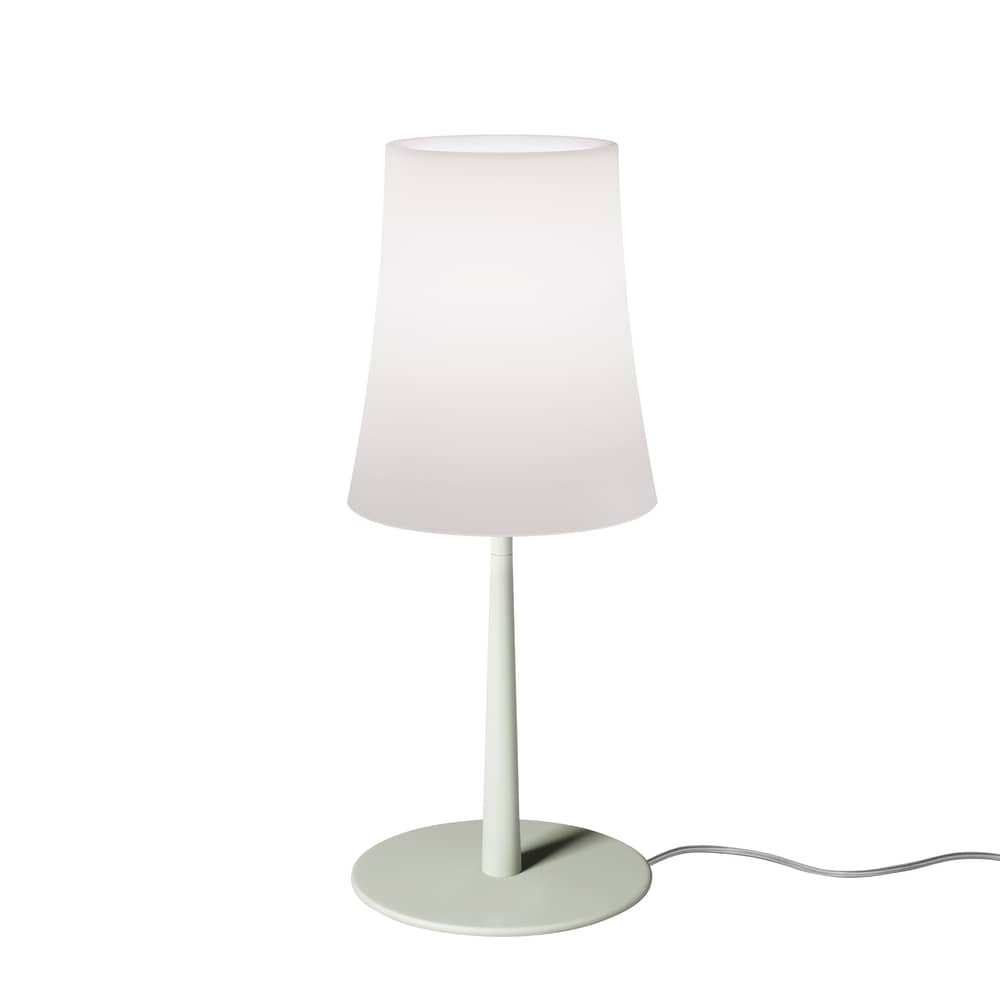 Tischleuchte Birdie Easy Small plastikmaterial grün / H 43 cm - Foscarini - Salbeigrün - lackiertes Aluminium, Polykarbonat