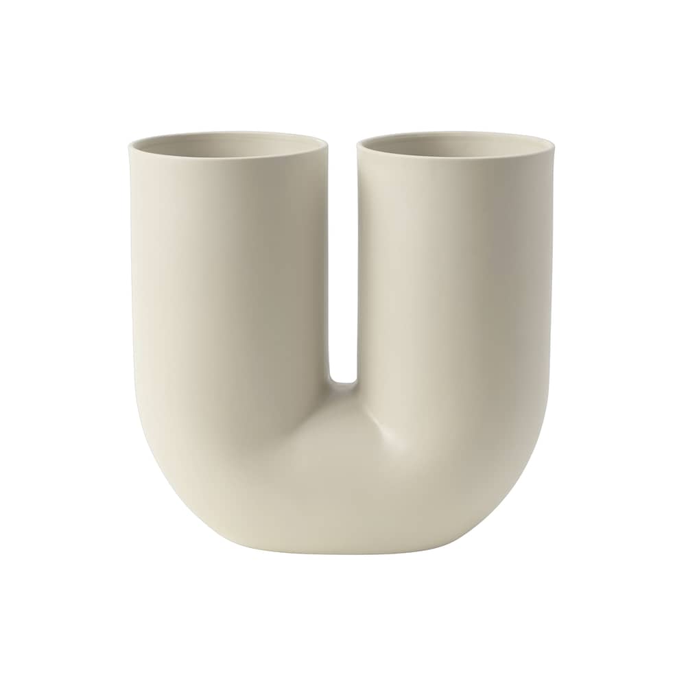 Vase Kink céramique beige / Earnest Studio, 2018 - Muuto - Sable - Céramique