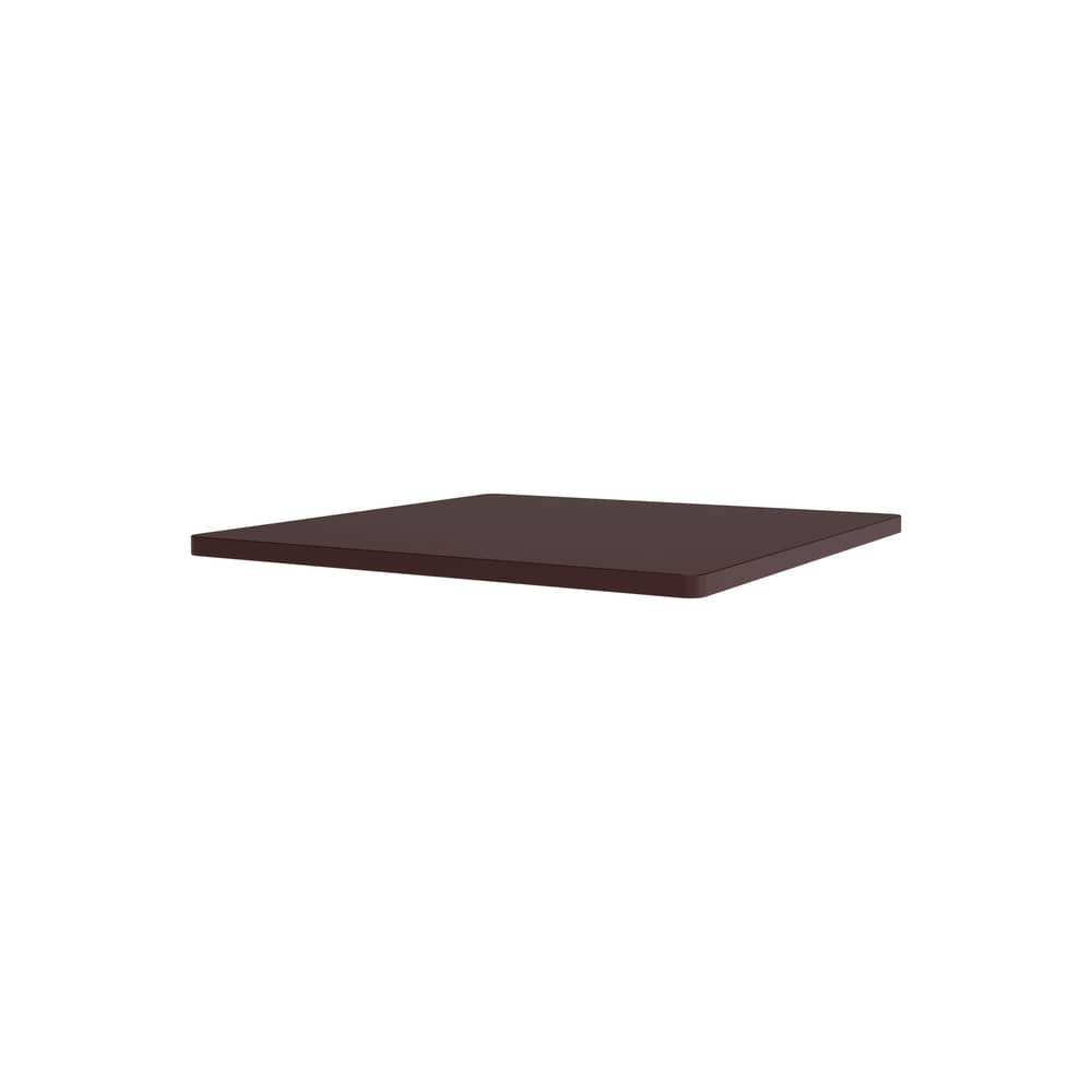 Accessoire  bois / Plateau supérieur pour Panton Wire Single - L 34,8 x P 34,8 cm - MONTANA - Rouge noir - MDF laqué