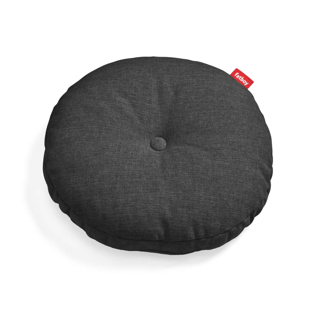 Coussin d\'extérieur Circle tissu gris / Ø 50 cm - Fatboy - Gris tonnerre - Mousse polypropylène, Tissu oléfine