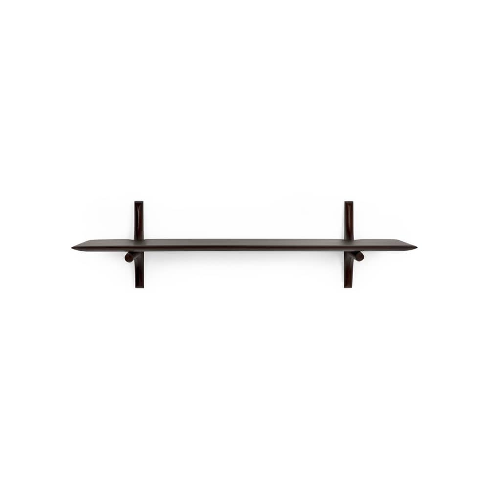 Etagère murale PI bois marron / L 100 cm - Acajou massif - Ethnicraft - L 100 cm / Acajou - Acajou massif teinté