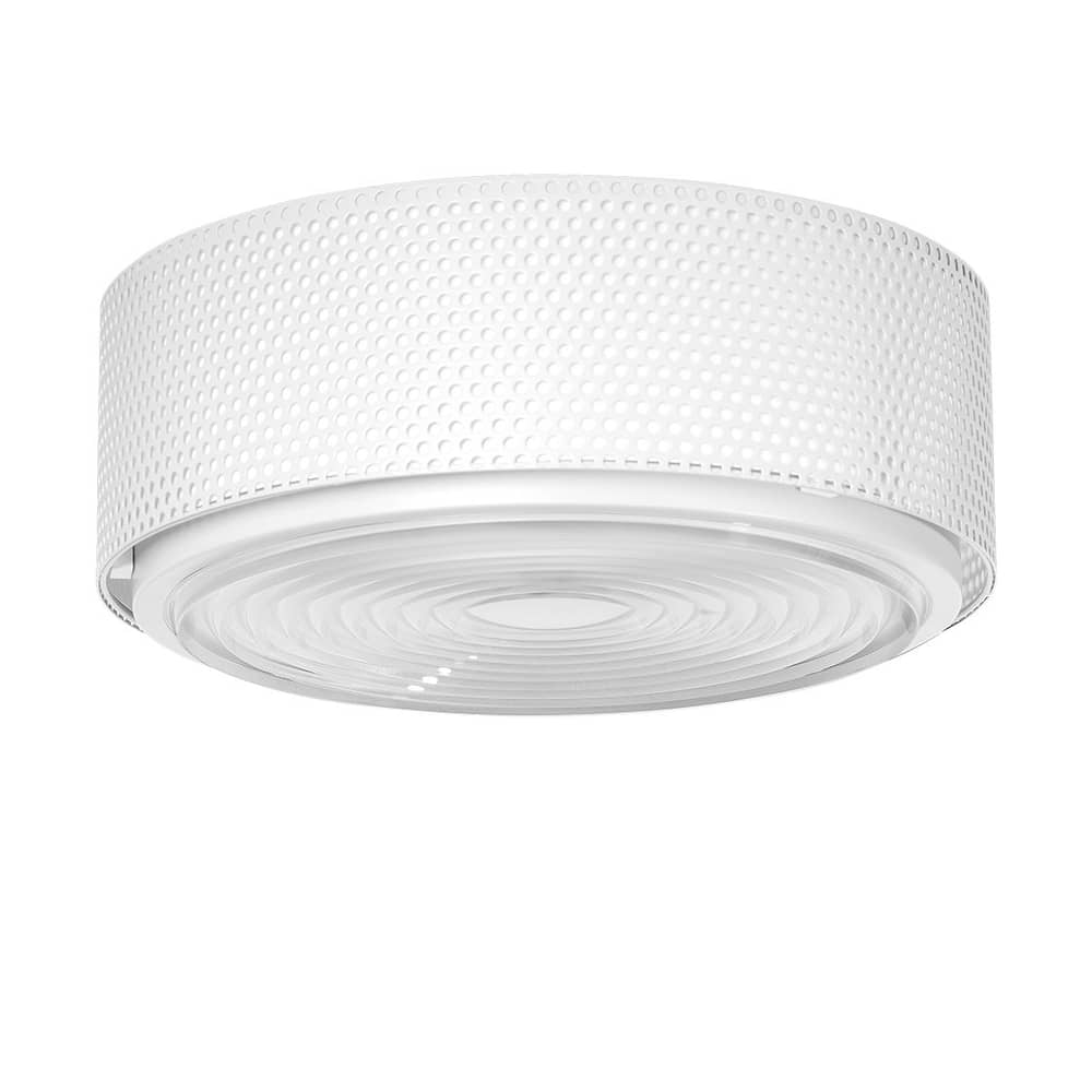 Plafonnier G13 Large métal blanc / Réédition 1952, Pierre Guariche - SAMMODE STUDIO - Blanc - Métal, Verre