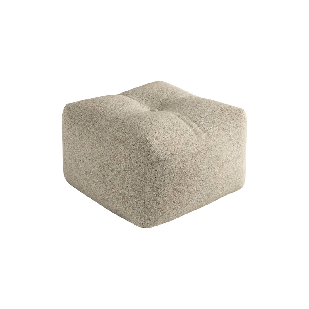 Pouf Buddy tissu beige / 50 x 50 cm - KARUP - Sable chaud 641 (tissu chiné) - 