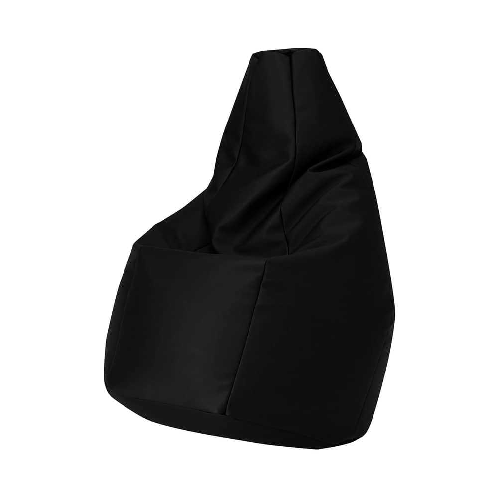 Pouf d\'extérieur Sacco Outdoor Large / 80 x 80 cm - Réédition 1968 - Zanotta - Noir - Tissu VIP