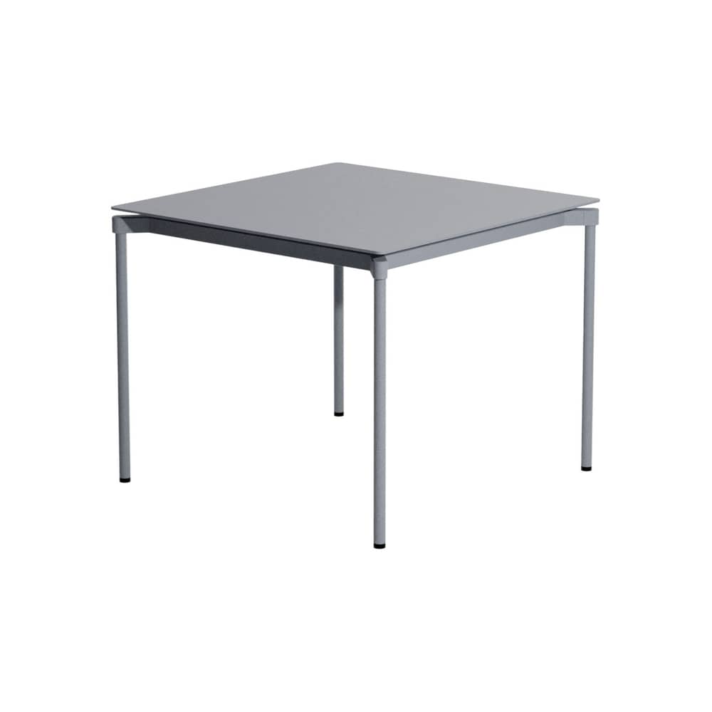 Table carrée Fromme métal gris / Aluminium - 70 x 70 cm - Petite Friture - Gris pierre - Aluminium