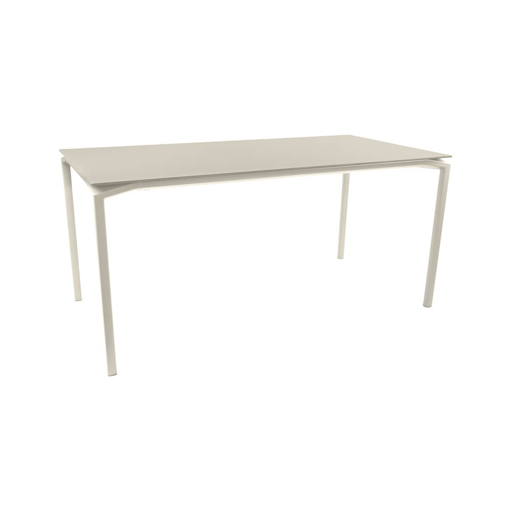Table rectangulaire Calvi INDOOR / 160 x 80 cm - Plateau FENIX® / 6 personnes - Fermob - Gris argile - Aluminium, FENIX®