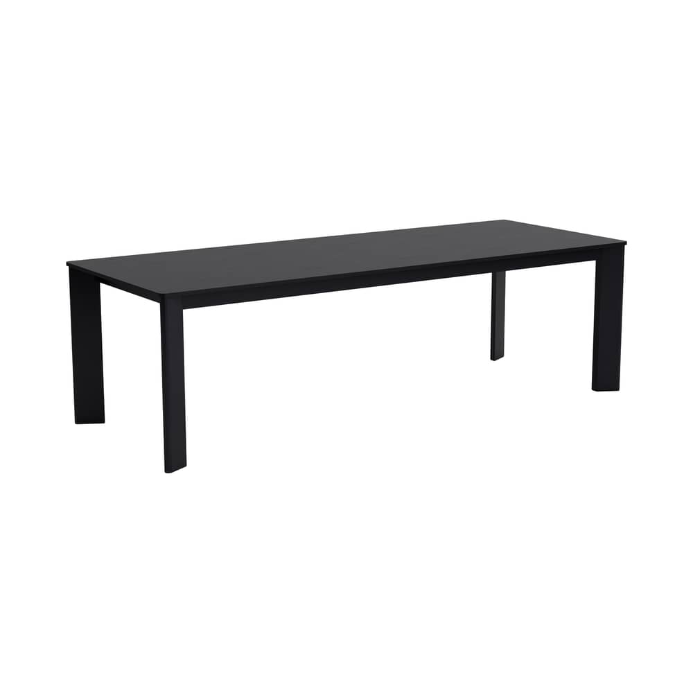 Table rectangulaire Chisel 30 bois noir / 250 x 95 cm - Hay - Noir - Placage de chêne laqué