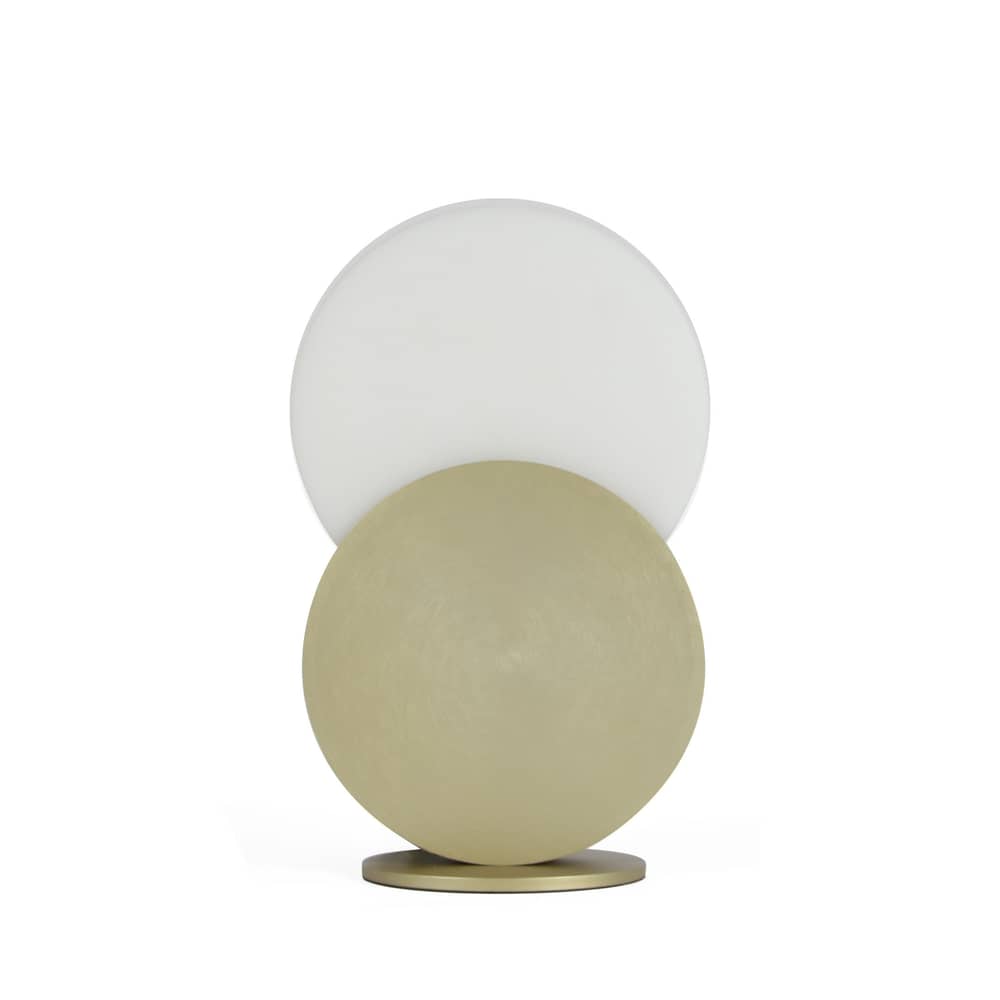 Tischleuchte Duo LED gold metall - ENOstudio - Goldfarben - eloxiertes Aluminium, Polyacryl