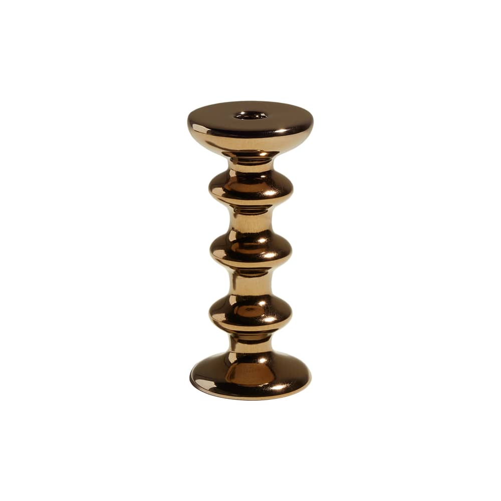 Slave Candle stick ceramic gold / H 20 cm - Maison Sarah Lavoine - Bronzed Gold - Ceramic