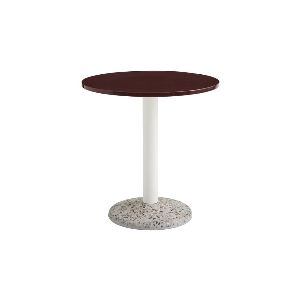 Hay Ceramic Outdoor Round table - burgundy cream | Made In Design UK