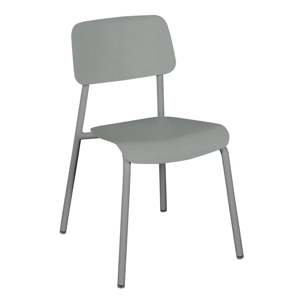 Studie Stacking chair metal grey / Aluminium - Fermob - Lapilli grey - Aluminium