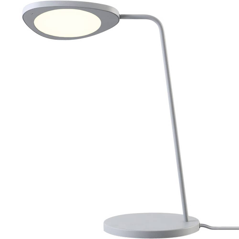 Leaf LED Table lamp metal grey - Muuto - Grey - Aluminium