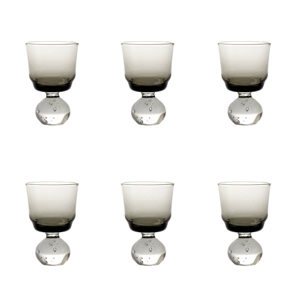 Weinglas Eternal Snow S glas grau / 6er Set - Ø 6,3 x H 9,5 cm - Serax - Grau - geblasenes Glas