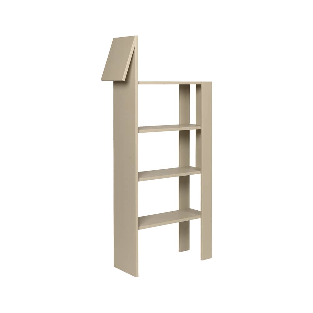 Kinder-Bücherregal Giraffe holz beige / B 69 x T 24 x H 140 cm - Ferm Living - Kaschmir Beige - Holzfaserplatten