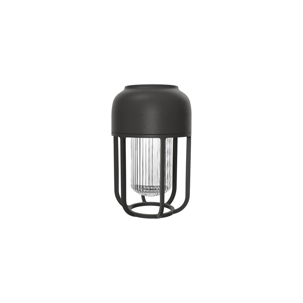 Lampe solaire d\'extérieur Light N°1 / LED - Chargeur à induction inclus - Houe - Noir - Aluminium, Plastique recyclé, Verre recyclé