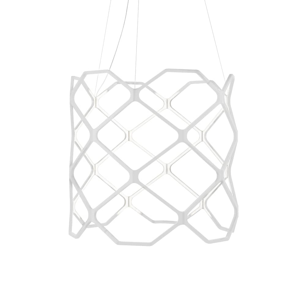 Titia LED Pendant plastic material white / Ø 70 x H 60 cm - Nemo - White - Thermoplastic polymer