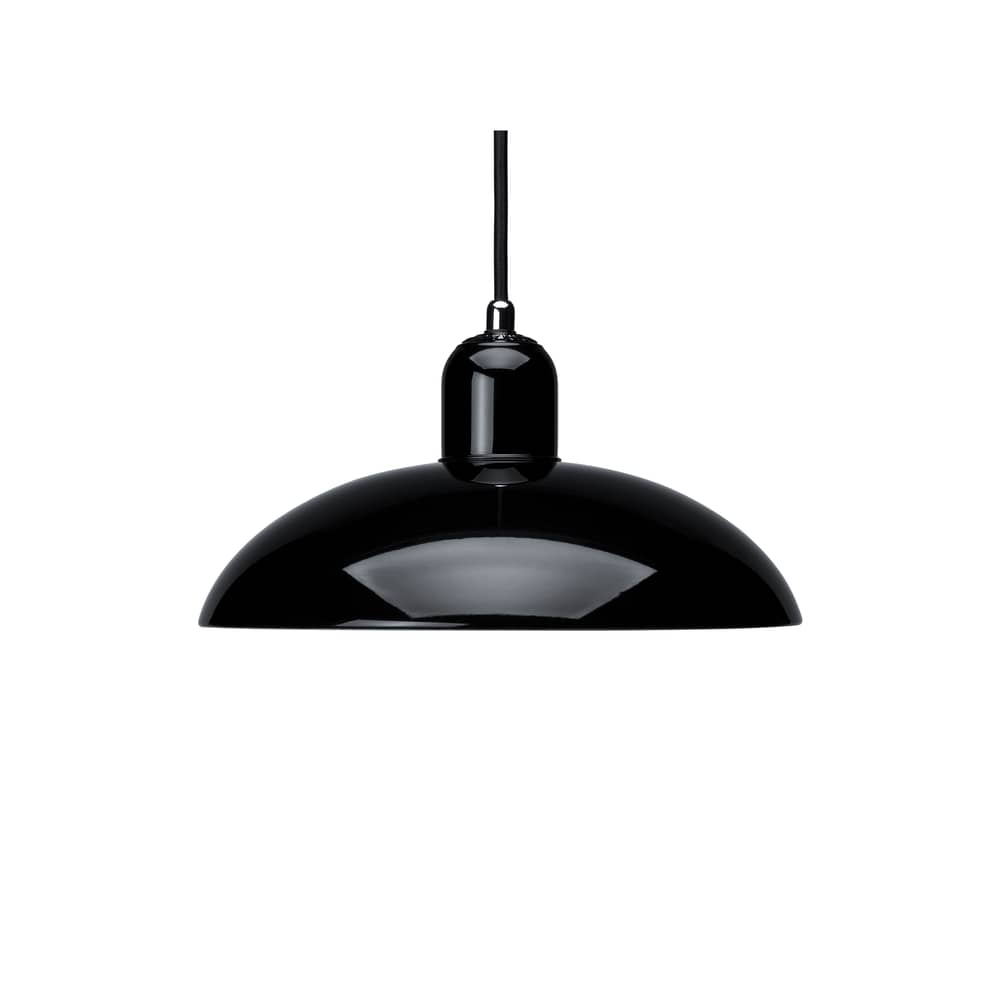 Suspension Kaiser Idell / Ø 28,5 cm - Réédition 1930 - Fritz Hansen - Noir brillant - Acier laqué